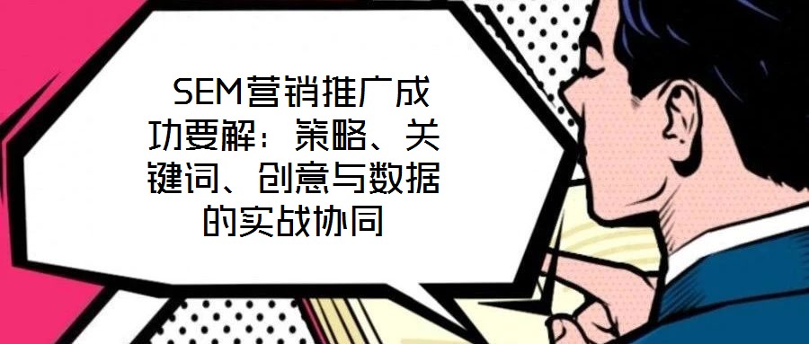 SEM營(yíng)銷推廣成功要解:策略、關(guān)鍵詞、創(chuàng)意與數(shù)據(jù)的實(shí)戰(zhàn)協(xié)同