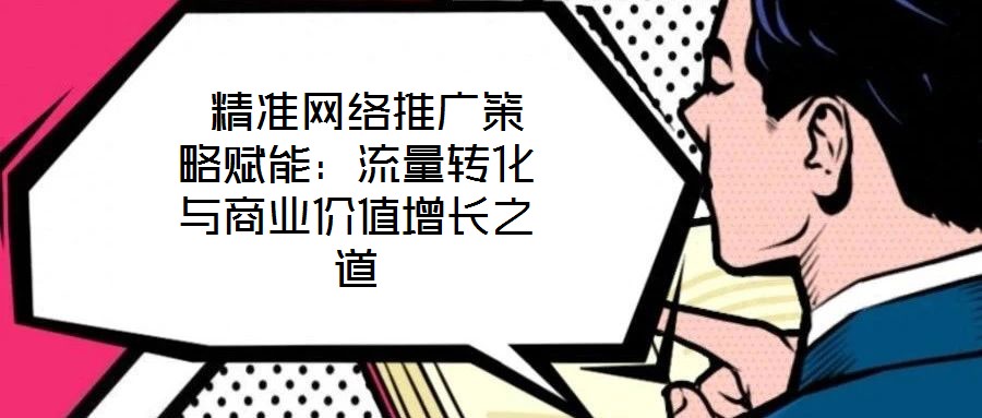 精準網絡推廣策略賦能:流量轉化與商業價值增長之道