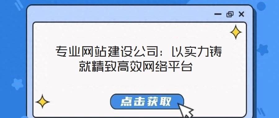 專業網站建設公司:以實力鑄就精致高效網絡平臺