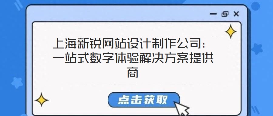 上海新銳網站設計制作公司:一站式數字體驗解決方案提供商