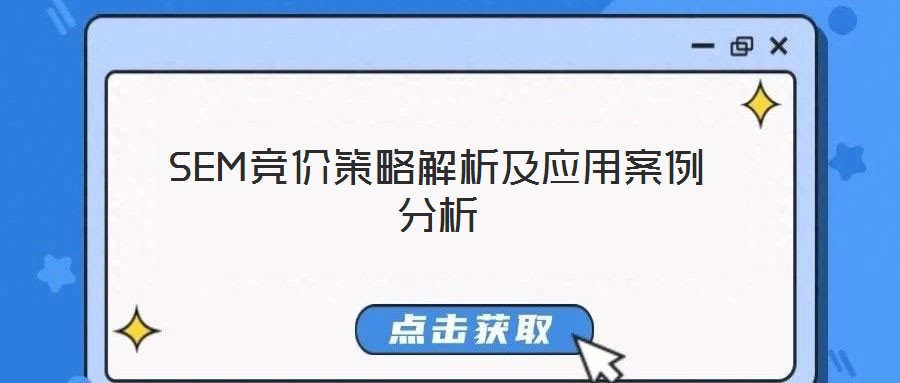 SEM競價策略解析及應用案例分析